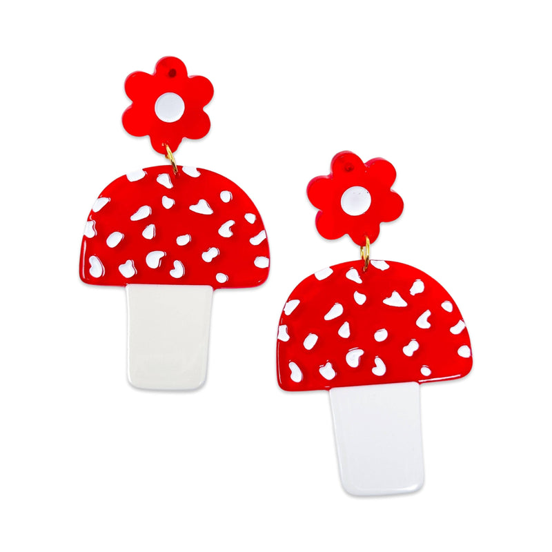 Jenny Lemons - Mushrooms and Flowers Acetate Earrings