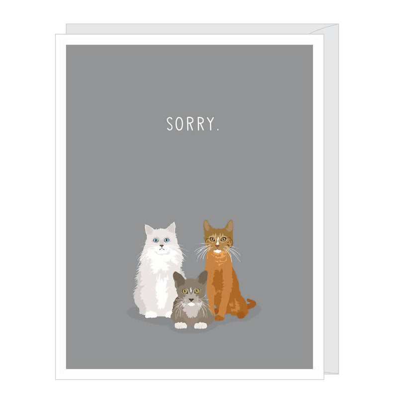 Apartment 2 Cards - Sorry Cats Pet Sympathy Card