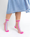 Sock Candy - Candy Stripe Ruffle Crew Sock