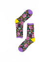 Sock Candy - '80s Disco Black Sheer Crew Sock