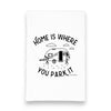 Green Bee Tea Towels - Home Is Where You Park It Kitchen Towel