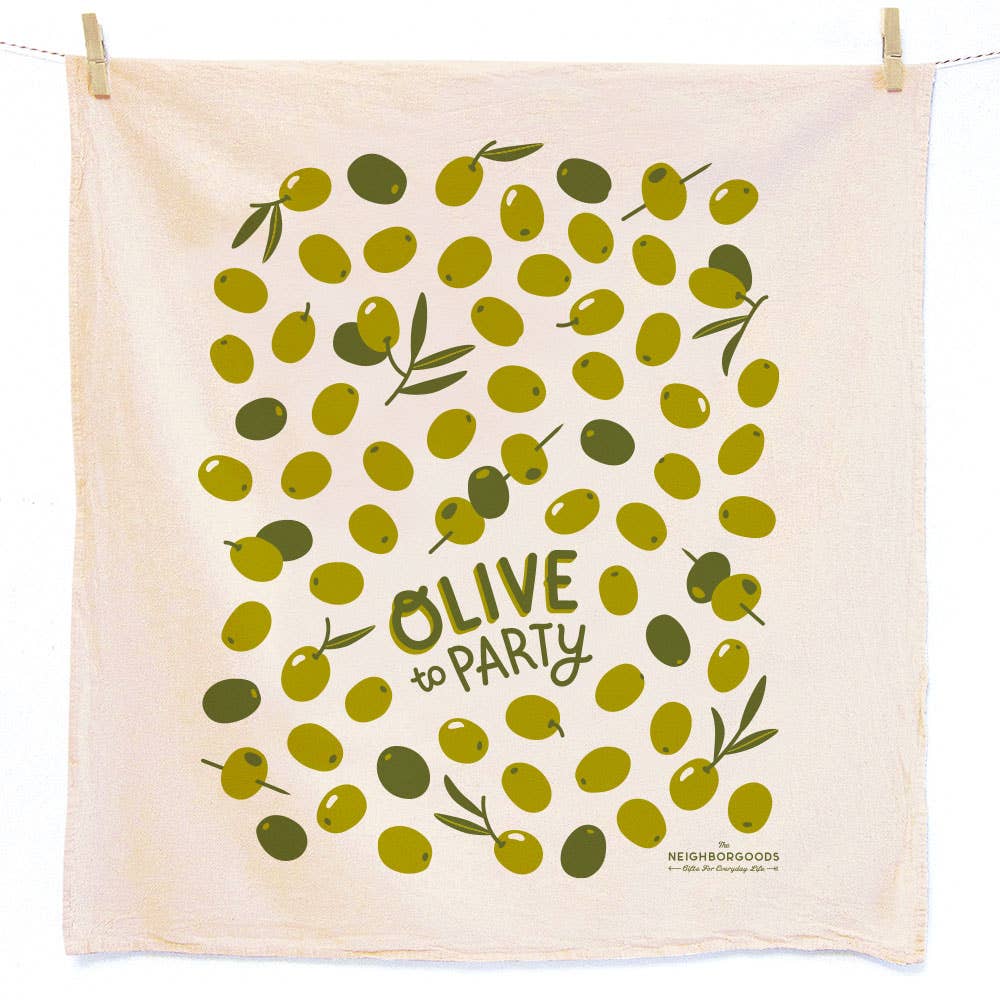 The Neighborgoods Olives With A Twist Tea Towel - Thumbnail 2