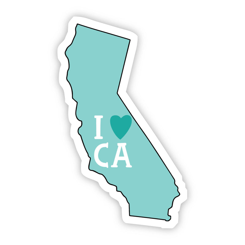 Big Moods - I Love California Teal Sticker