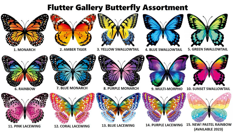 Flutter Gallery - Butterfly Magnet GLOW Bundle of 100!