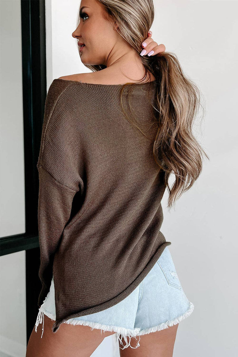 Amaryllis Apparel - Champagne Please Graphic Sweater: Snow White / XL