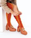 Sock Candy - Interlocking Plaid Knee High Sock