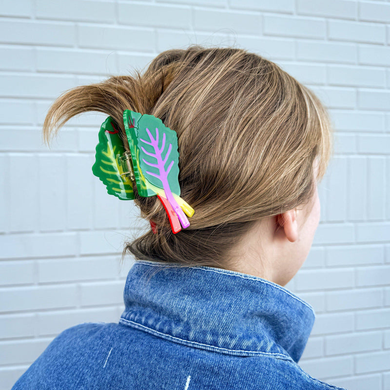 Jenny Lemons - Large Rainbow Chard Hair Claw Clip