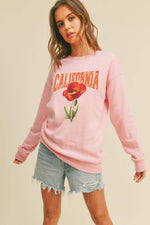 California Graphic Sweatshirts: M / Heather Dusty