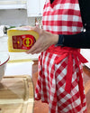 Adjustable Flirty Hostess Apron: Red Polka Dots