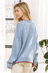 MY LOVELY LOBSTER CASUAL PULLOVER SWEATER: (blue or beige) S-M-L
