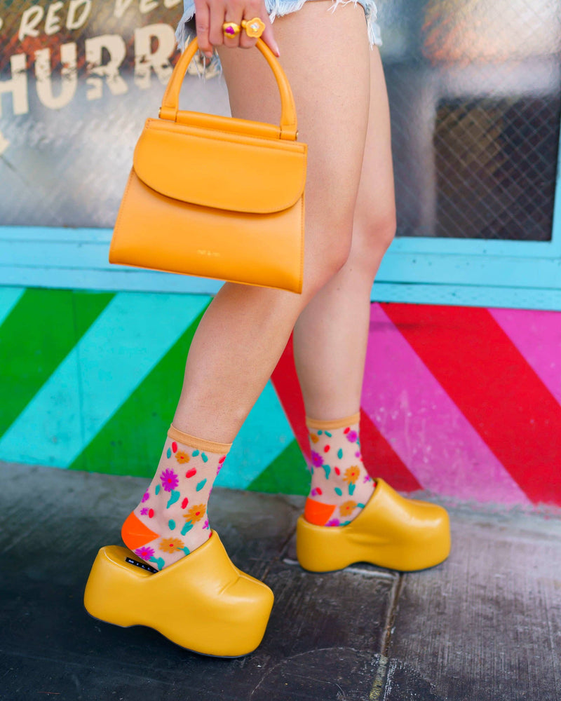 Sock Candy - Ditsy Floral Sheer Ankle Sock