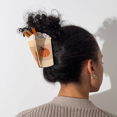 Jenny Lemons - Large Pumpkin Spice Latte Hair Claw Clip