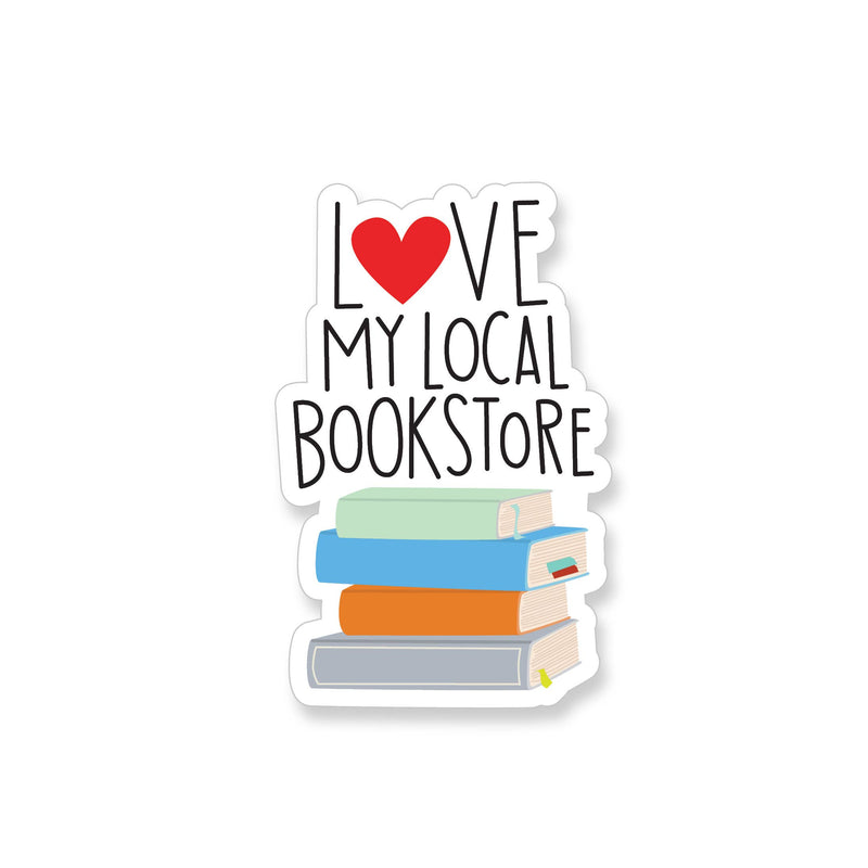 Love My Local Bookstore Vinyl Sticker