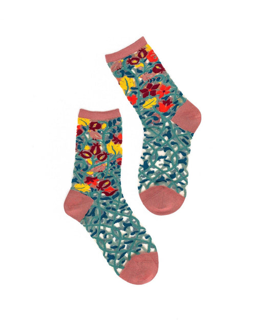 Sock Candy - Tapestry Vines Sheer Crew Sock
