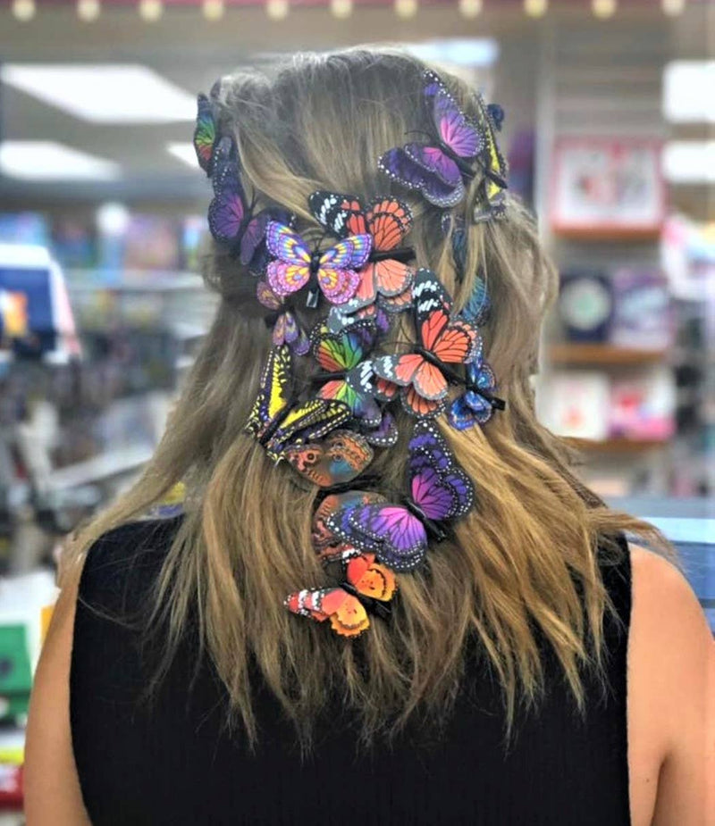 Flutter Gallery - GLOW Butterfly Clip Bundle of 100