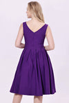 Miss Lulo - 248147 - Lily - Fit & Flare Dress With Pockets: Purple / S