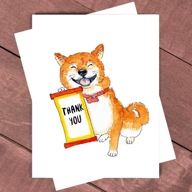 Liyana Studio - Shiba Inu Doge - Funny Thank You Card