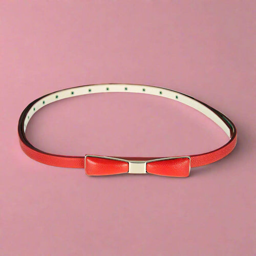 Retro-Inspired Metal Bow Belt: 3 colors - Adjustable Length One Size Fits Most