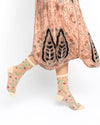 Sock Candy - Sheer Rosettes Crew Sock