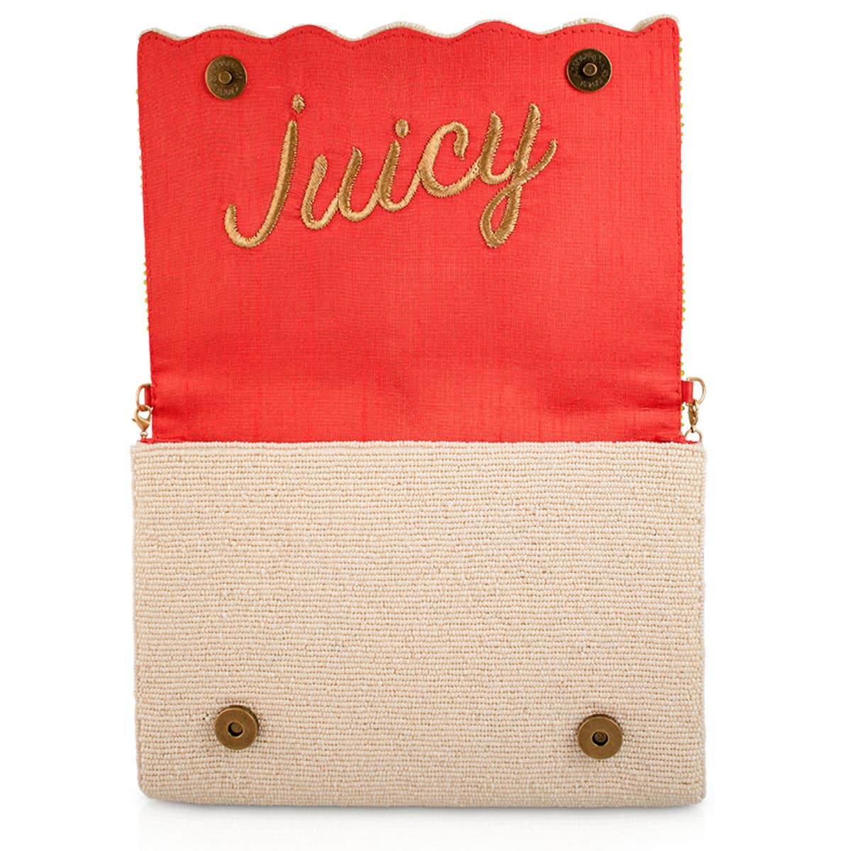 Mary Frances Sun Kissed Orange Fruit Beaded Crossbody Handbag
