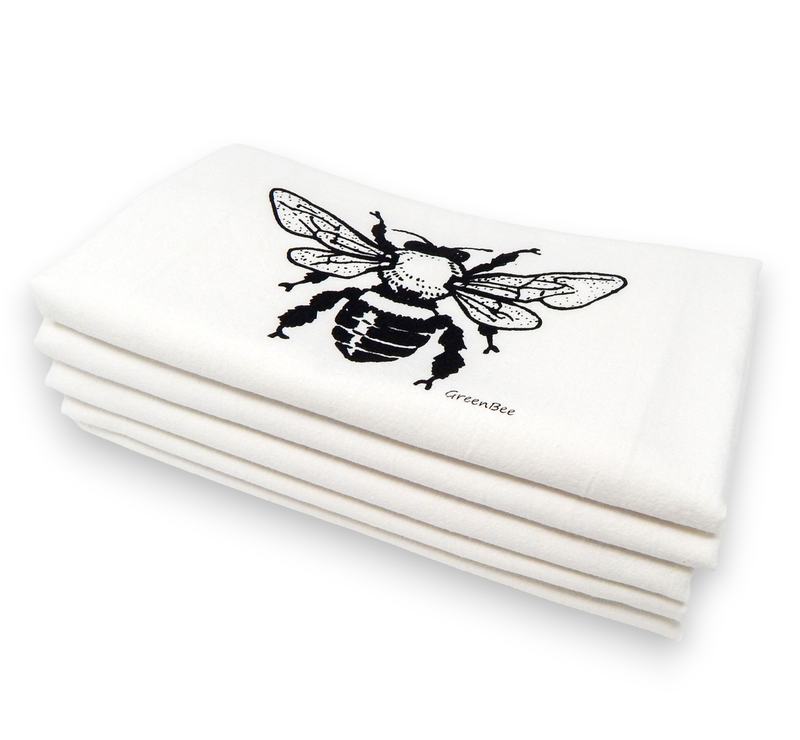 Green Bee Tea Towels - Slainte Towel | St Patricks Day Towel | Kitchen Tea Towels