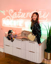Sock Candy - '80s Disco Black Sheer Crew Sock