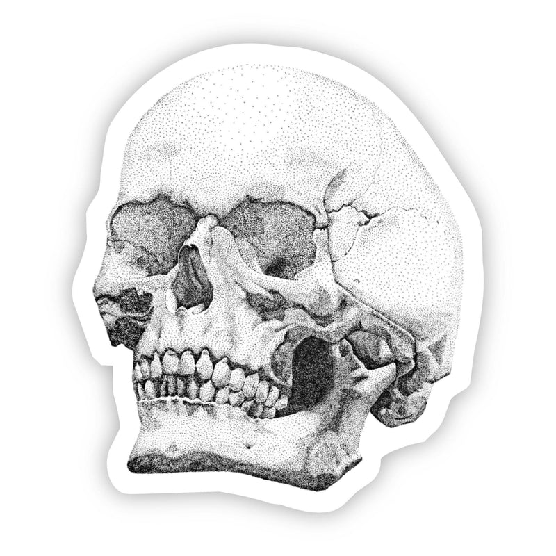 Big Moods - Skull Sticker (Black and White)