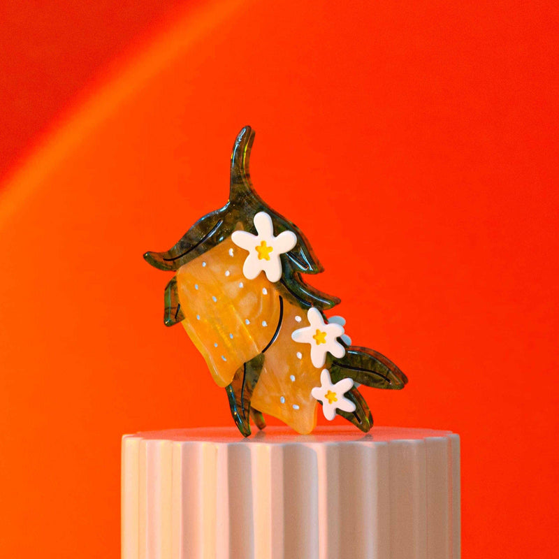 Jenny Lemons - Large Lemon and Flowers Hair Claw Clip