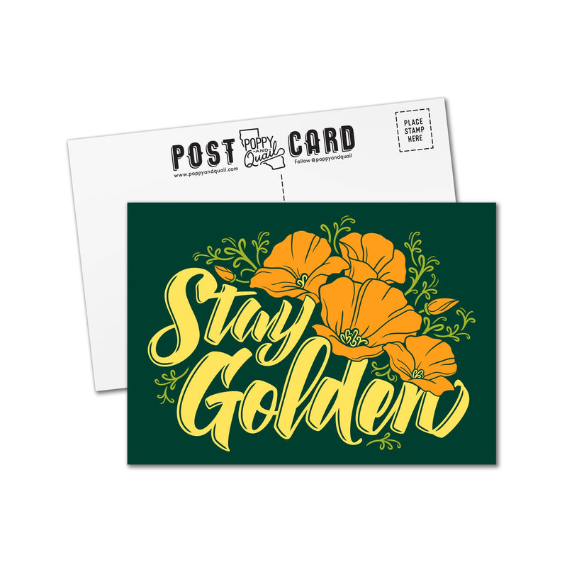 Poppy & Quail - Stay Golden Postcards