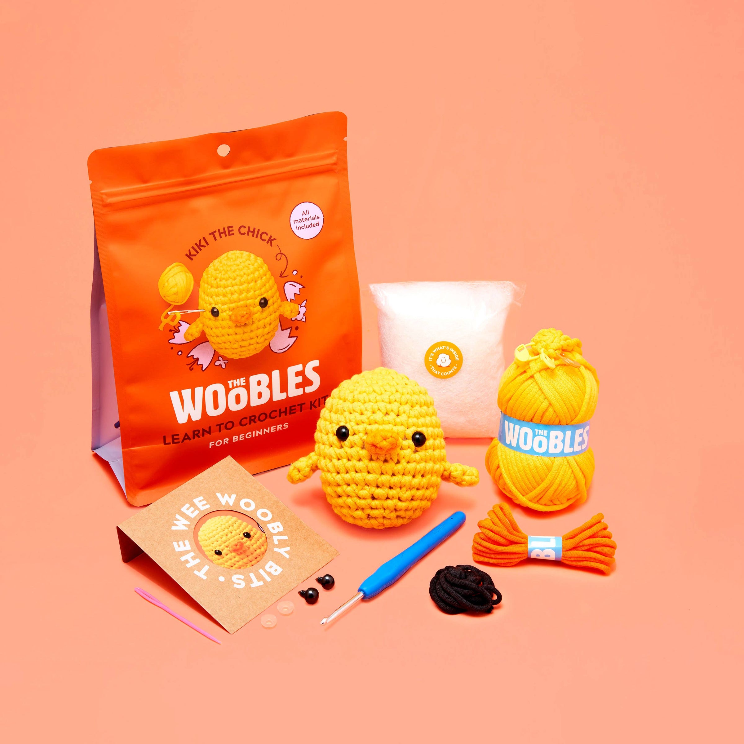 The Woobles - Kiki the Chick Beginner Crochet Kit – Mad Mod Shop