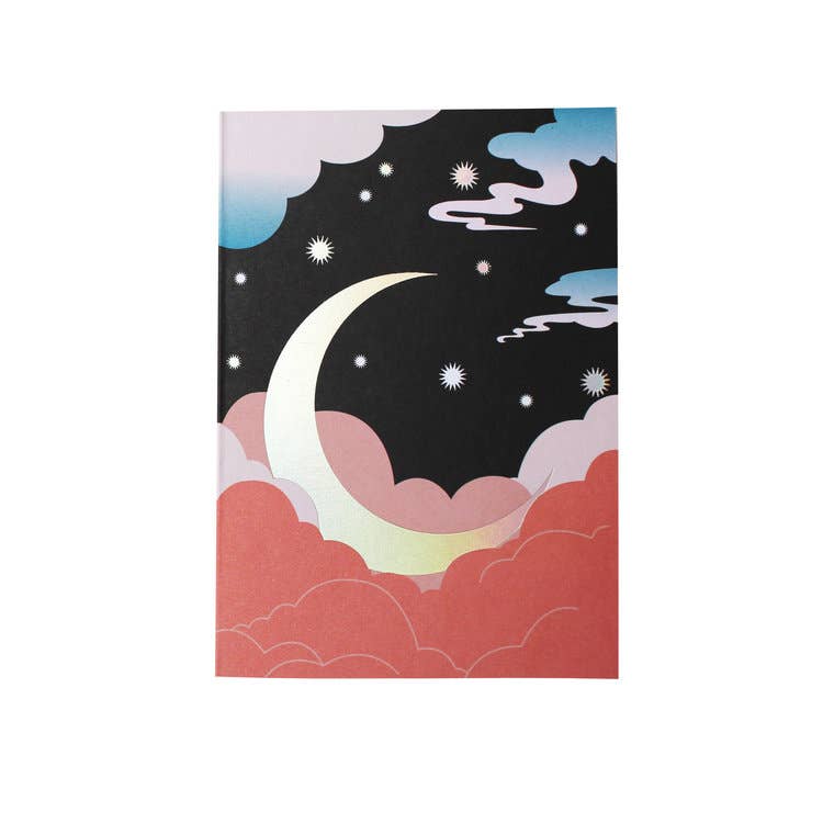 Magical Crescent Moon Holographic Foiled Card