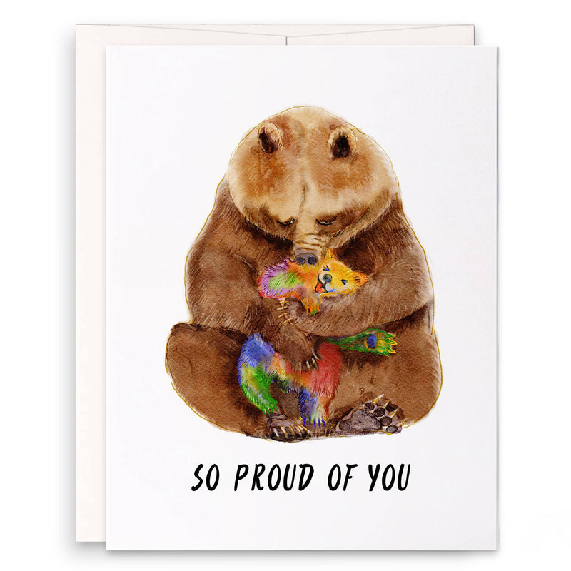 Liyana Studio - LGBTQ Bear Hug - Funny Pride Blank Card