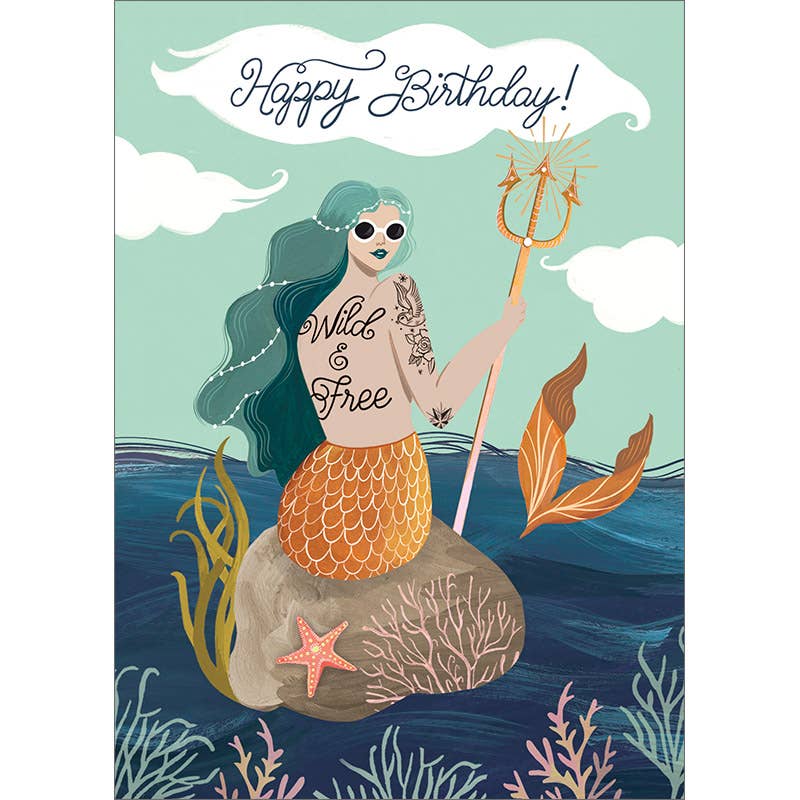 Amber Lotus Publishing - Wild Mermaid Greeting Card