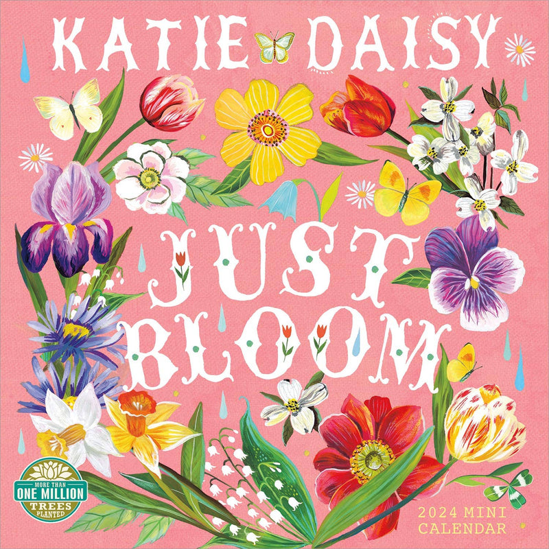 Amber Lotus Publishing - Katie Daisy 2024 Mini Wall Calendar: Just Bloom