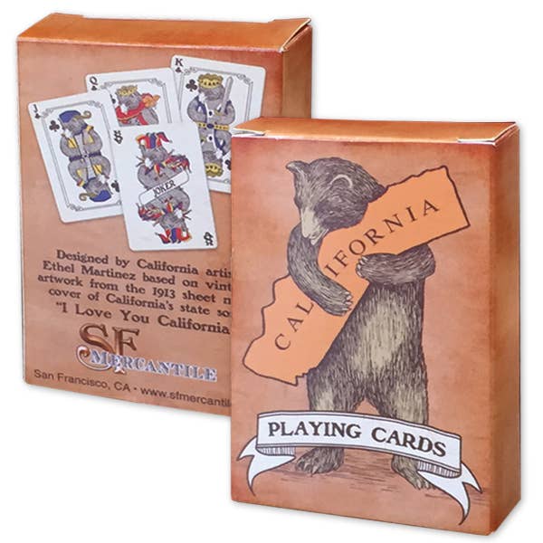 SF Mercantile - CA Bear Hug Playing Cards