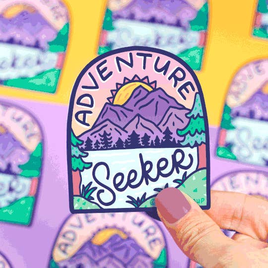 Adventure Seeker Outdoor Adrenaline Junkie Vinyl Sticker