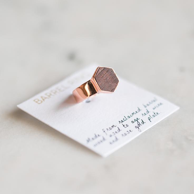 Olive and Poppy - Barrel Ring (Rose Gold)