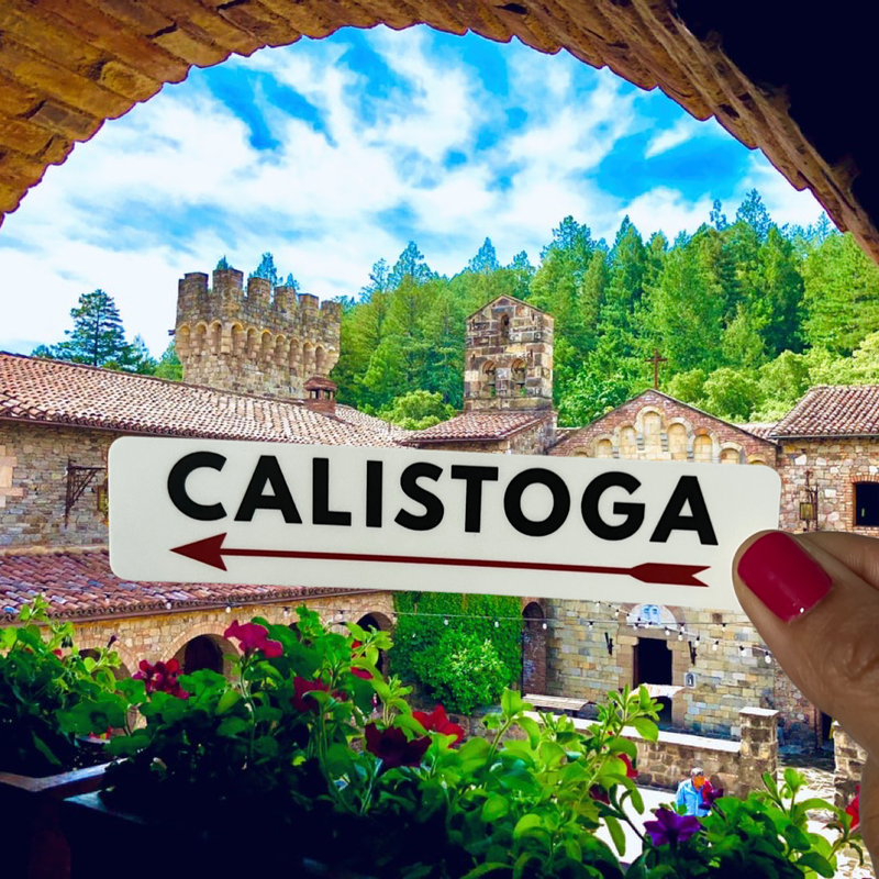 Calistoga’s famous sign matte vinyl sticker