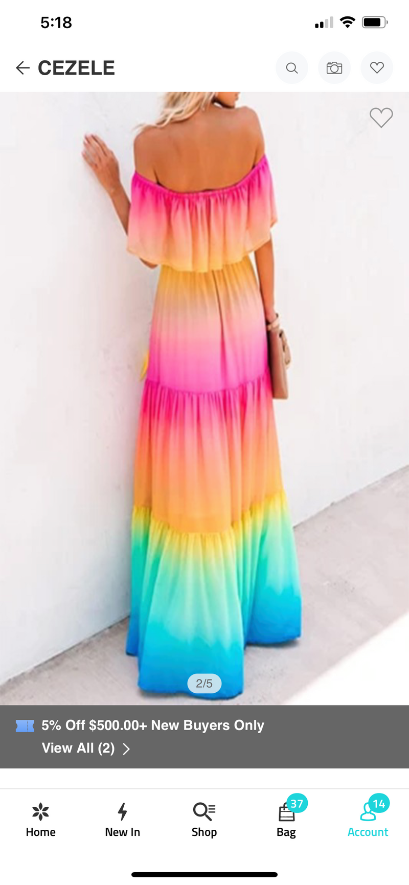 Rainbow sherbet maxi dress