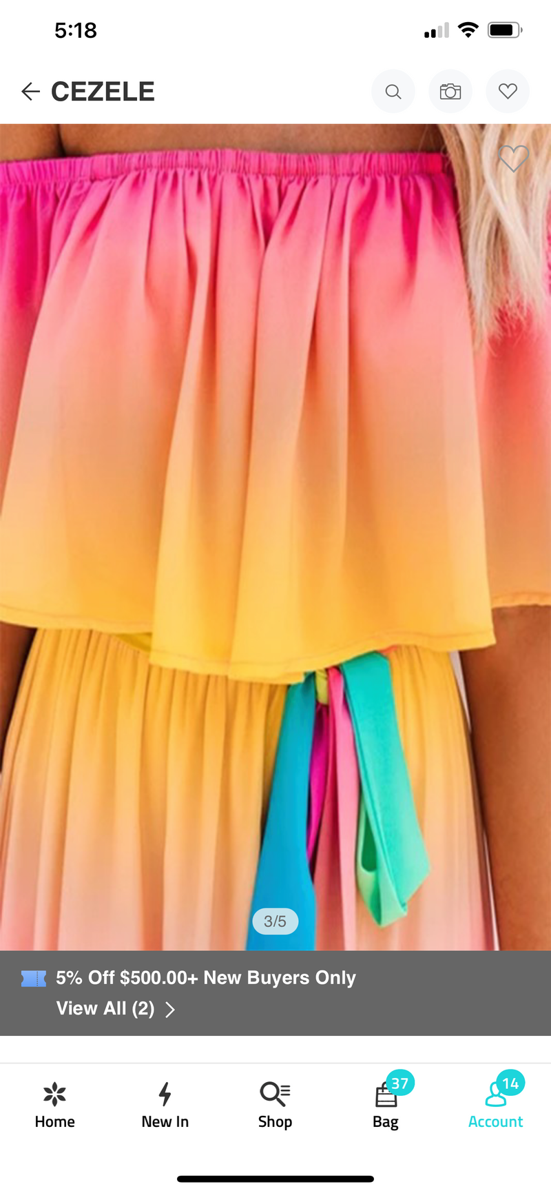 Rainbow sherbet maxi dress
